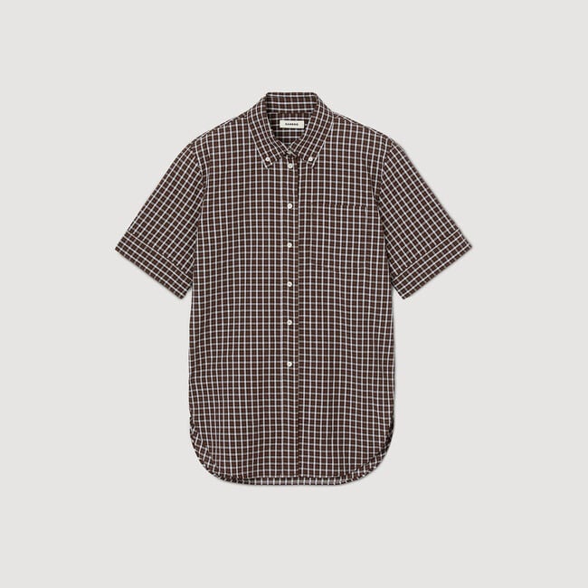 Oversized check shirt
