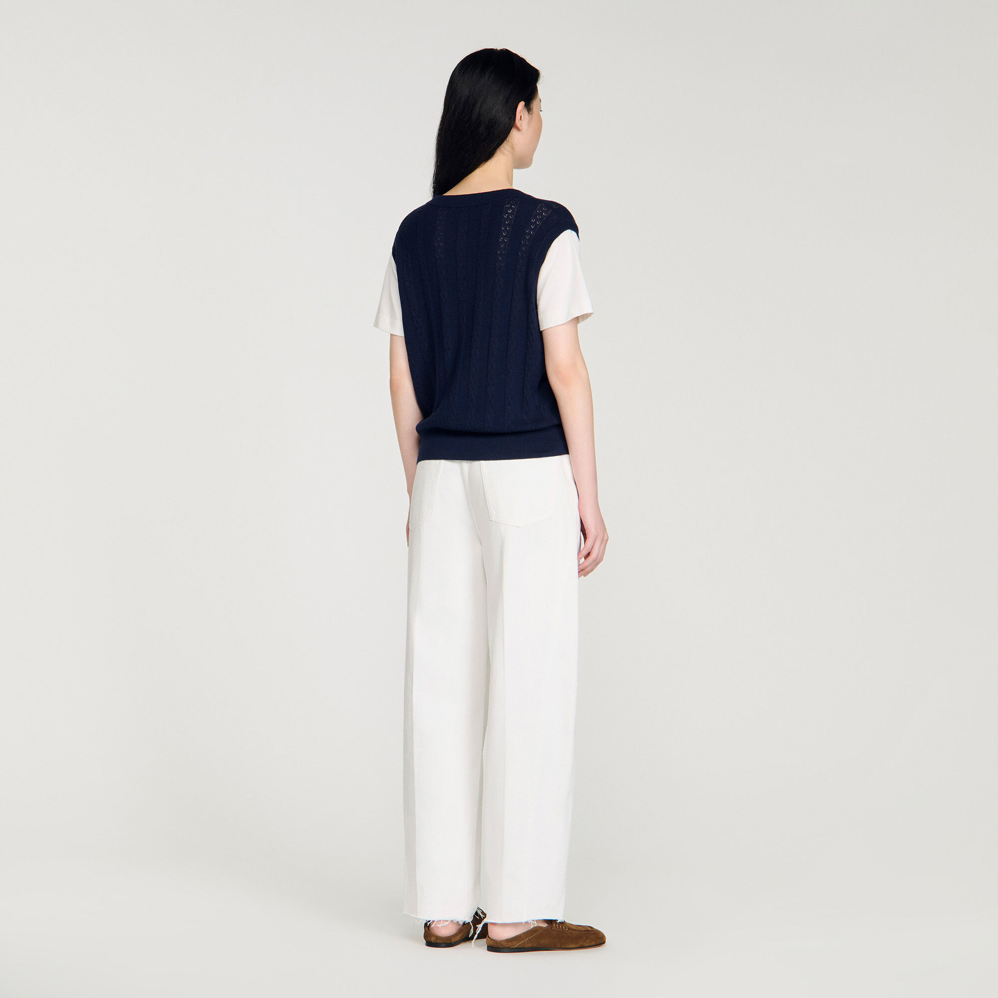 Pointelle knit jumper