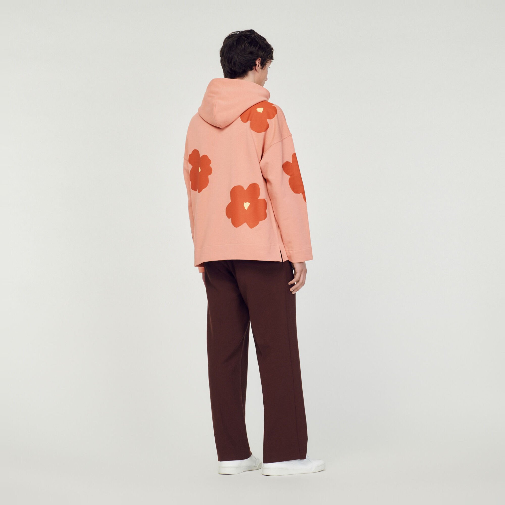 Floral pattern hoodie