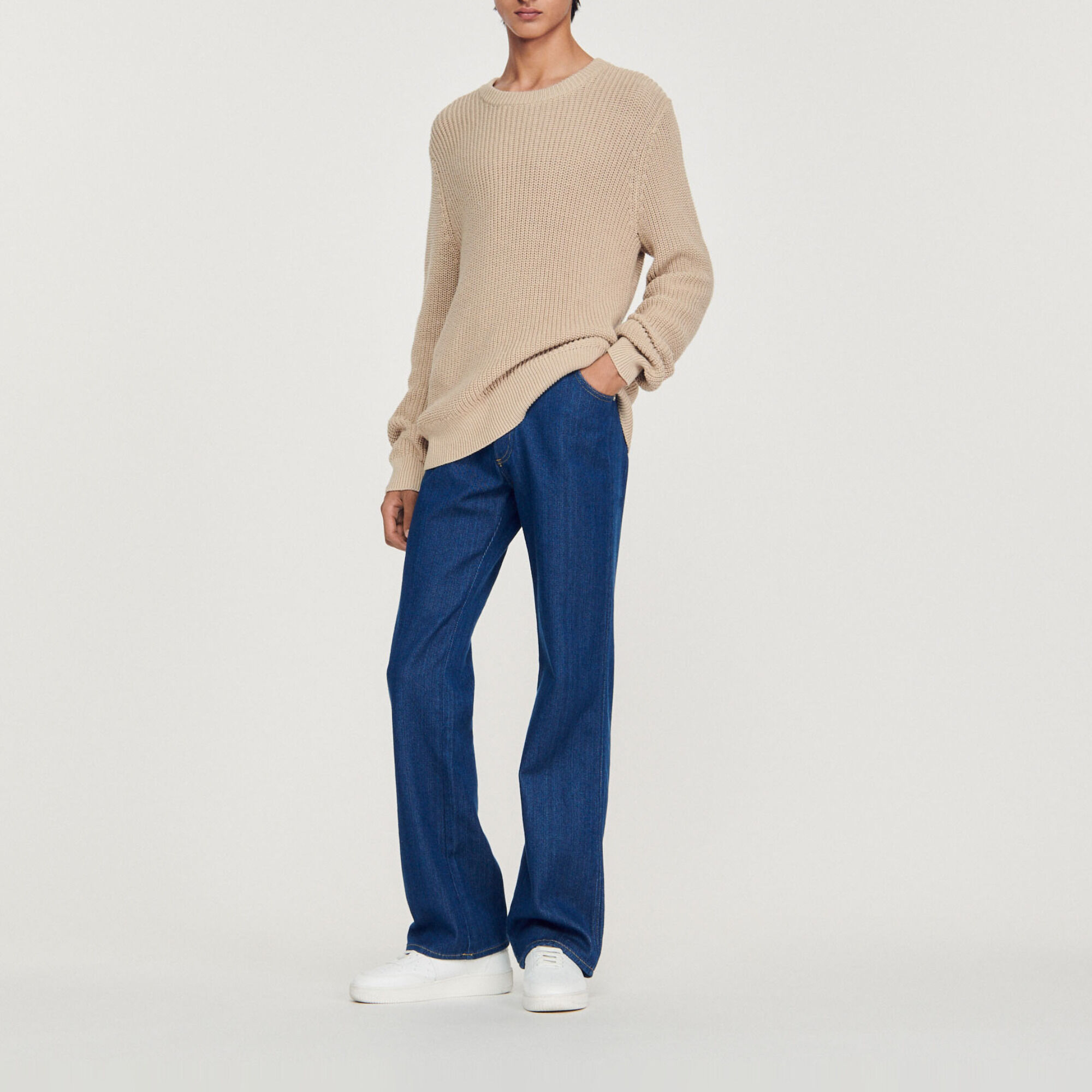 Cotton and silk sweater