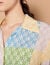 Printed patchwork cropped shirt
