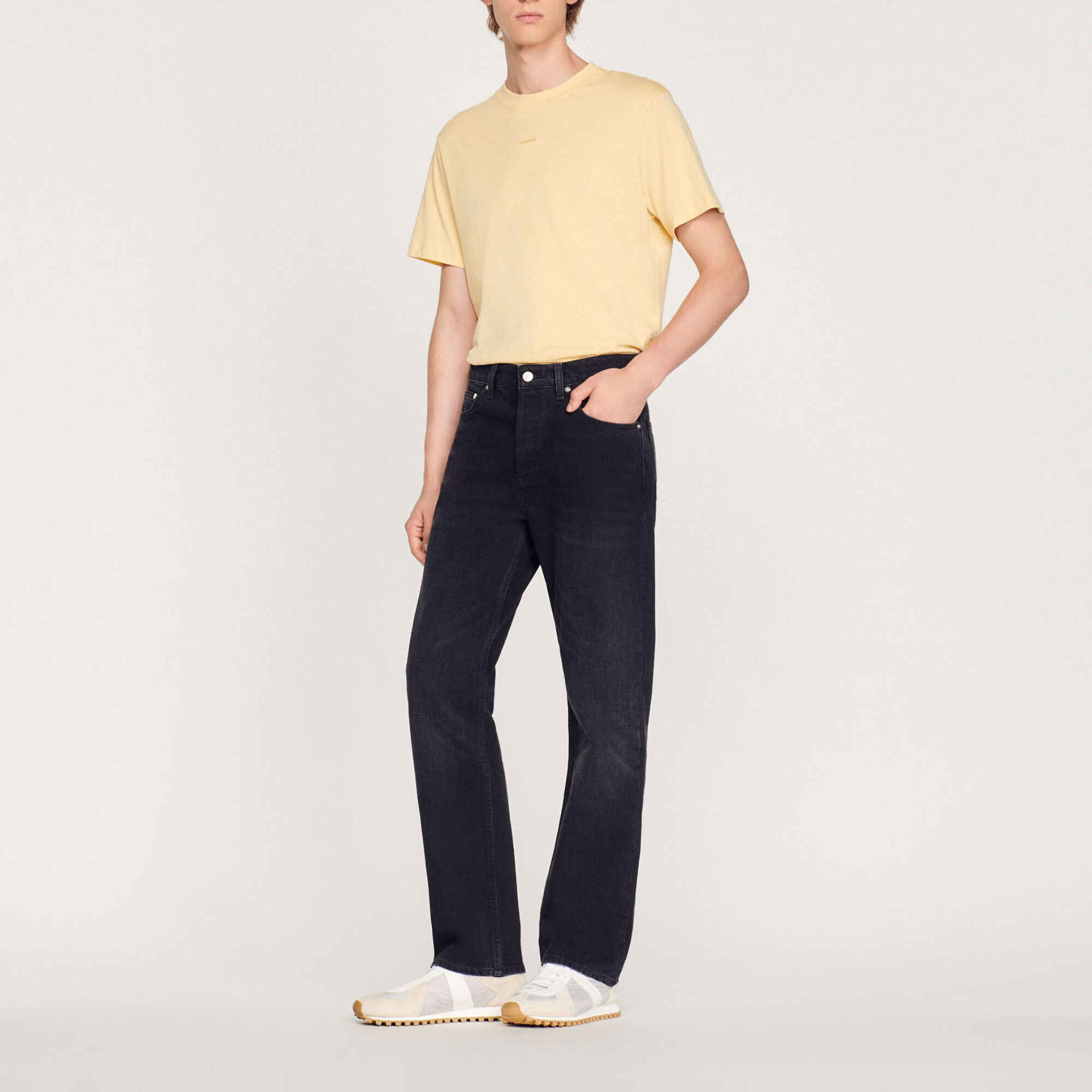 Organic cotton straight-leg jeans