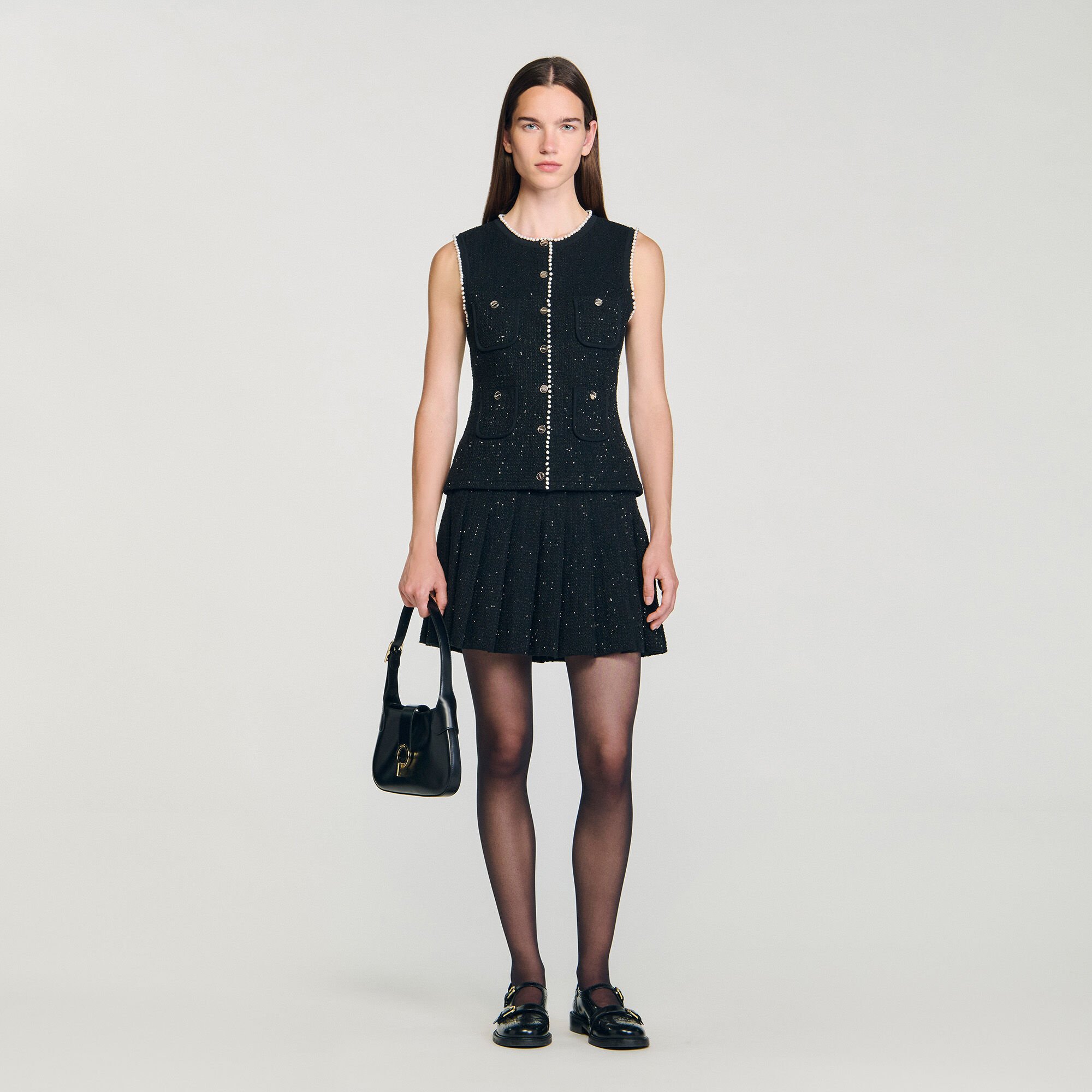 Decorative tweed waistcoat