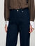 Wide-leg raw jeans