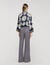 Floral print silk shirt