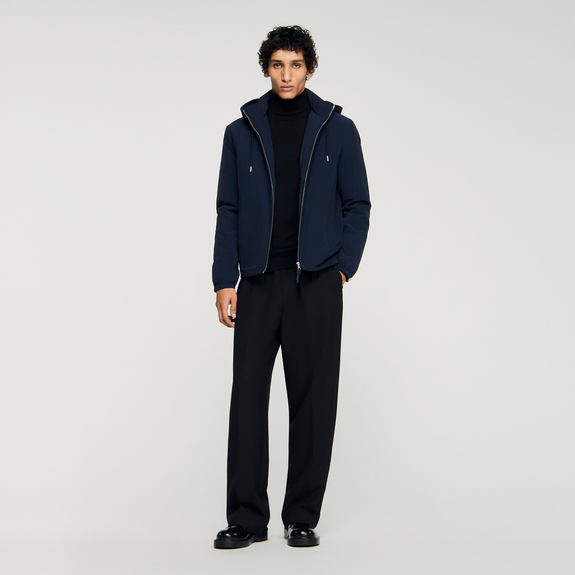 Hooded zip-up jacket