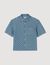 Square cross denim shirt