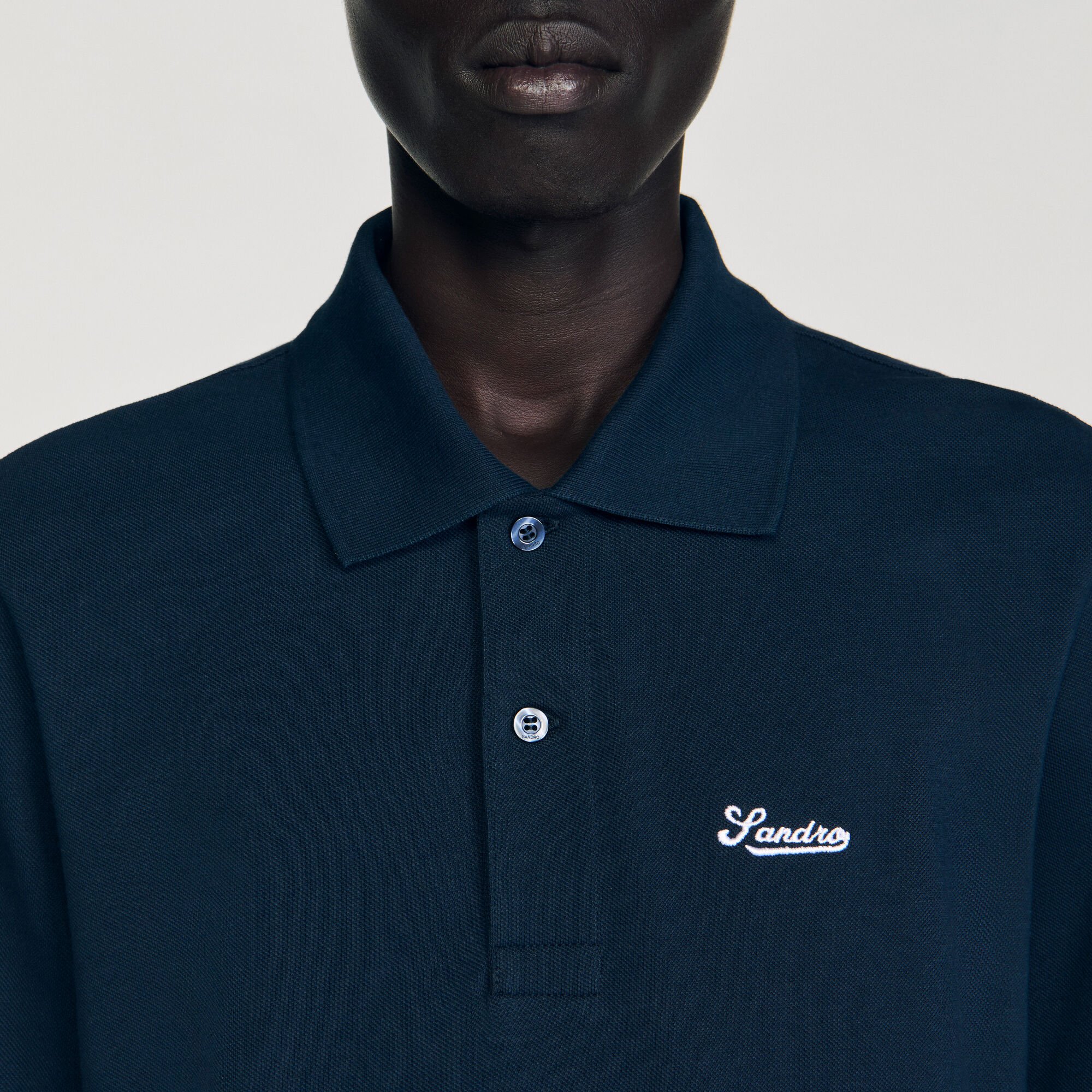 Cotton piqué polo shirt