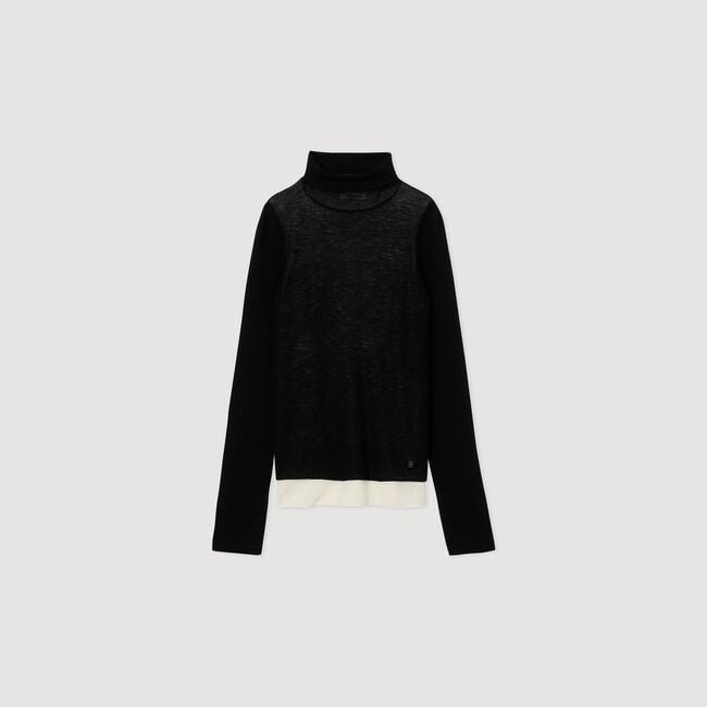 Layered turtleneck jumper