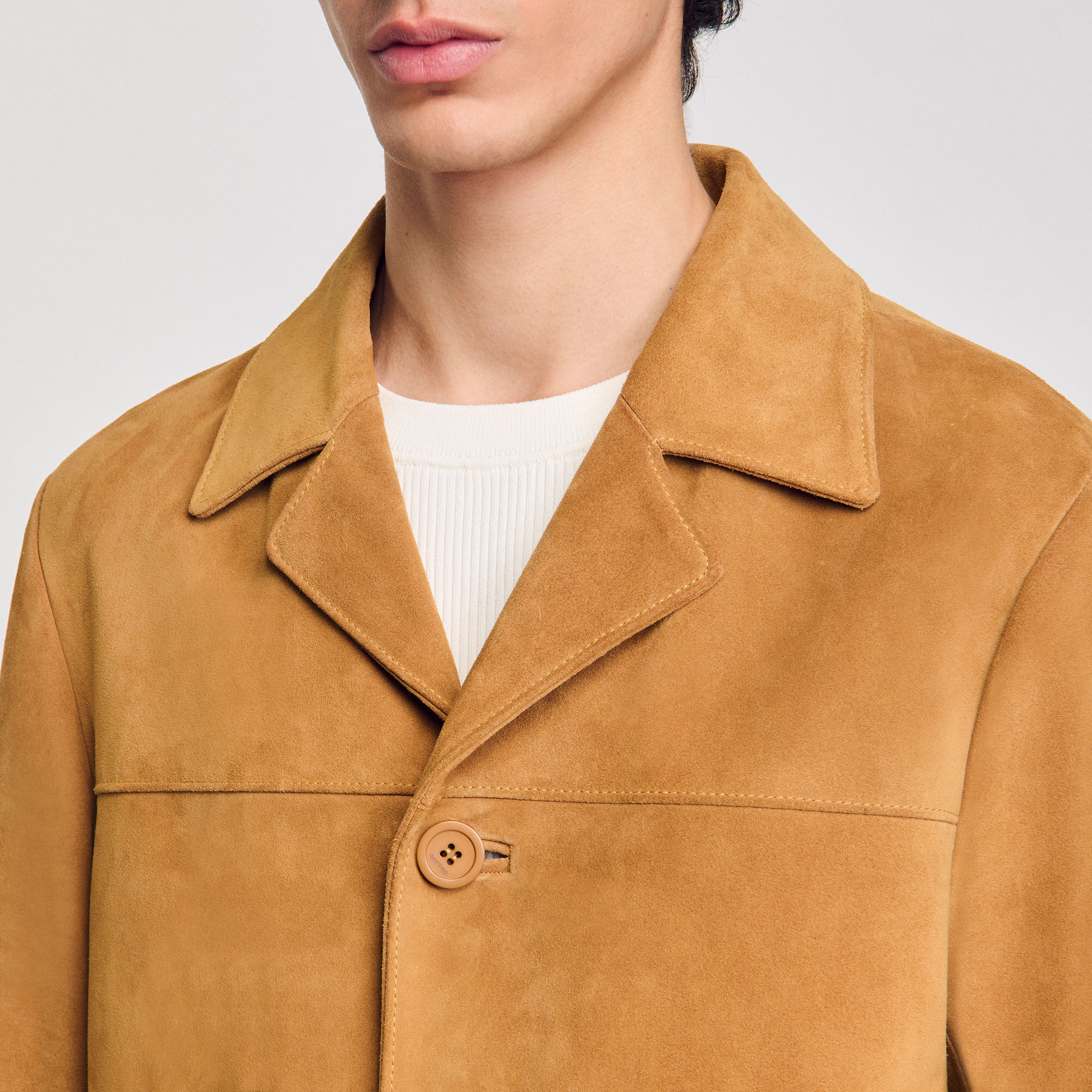 Split leather jacket