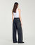 Wide-leg rhinestone jeans