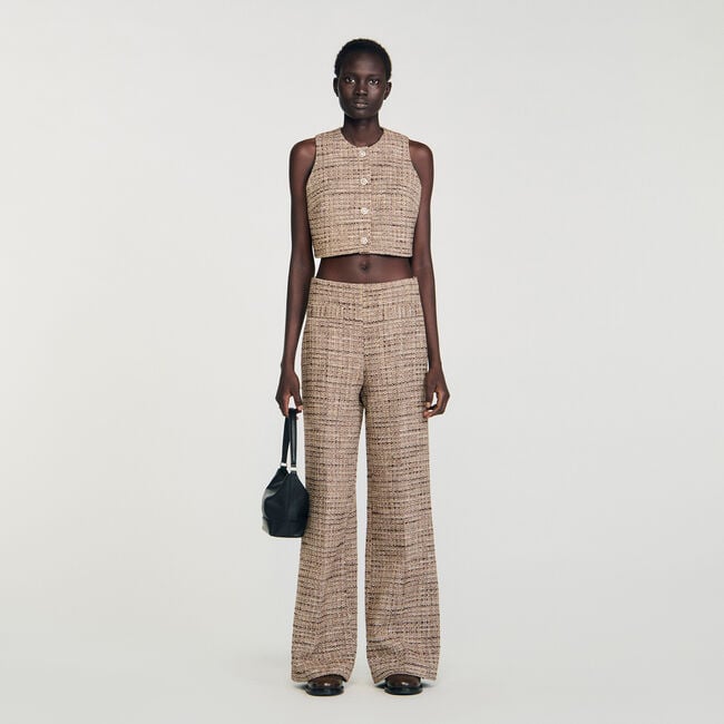 Decorative tweed trousers