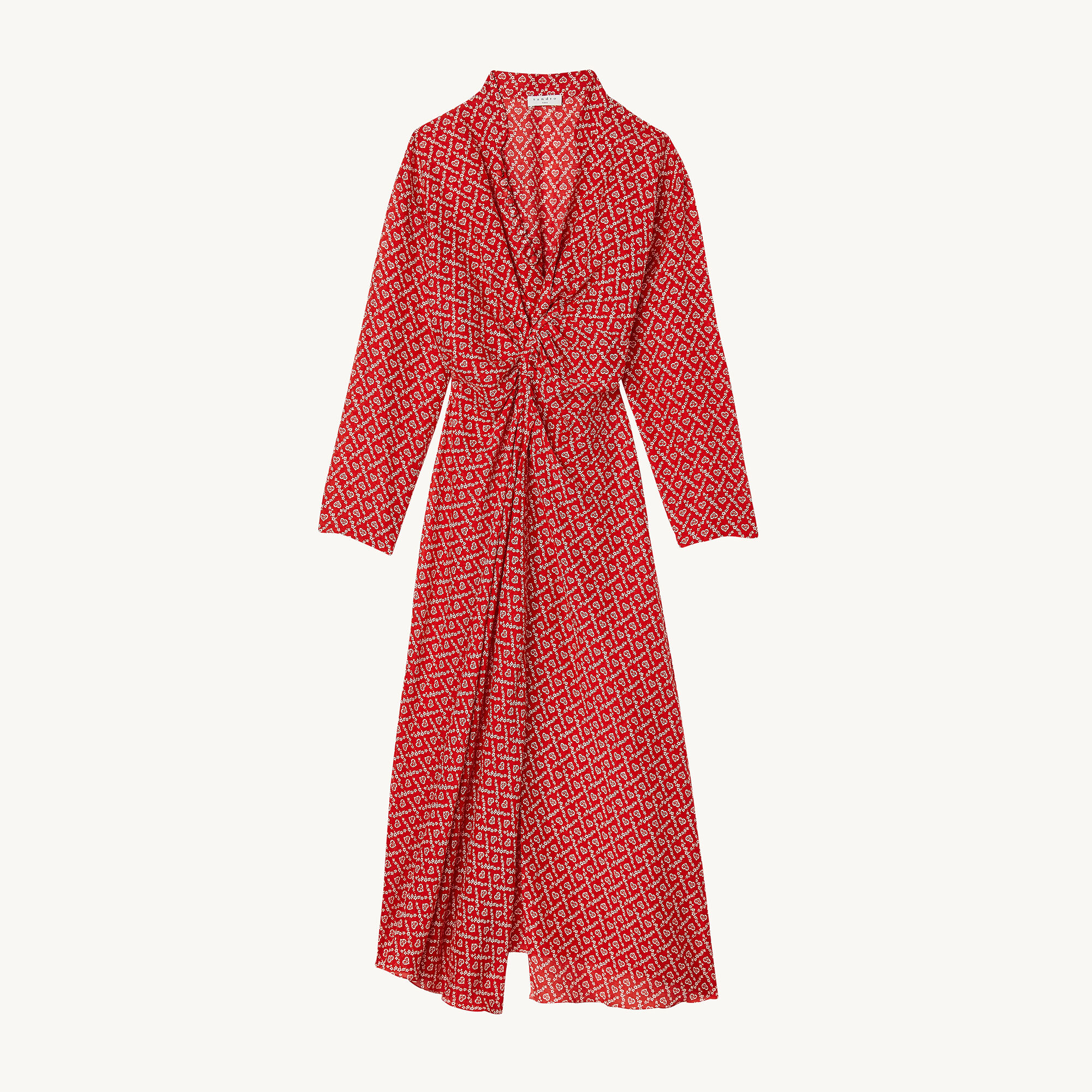 Sandro Parisサンドロパリス Long printed dress 0}
