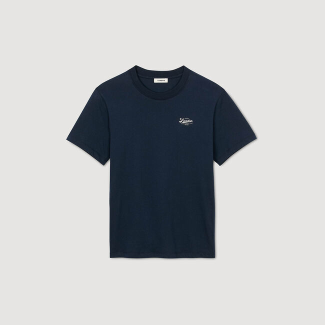 T-shirt with appliqué logo