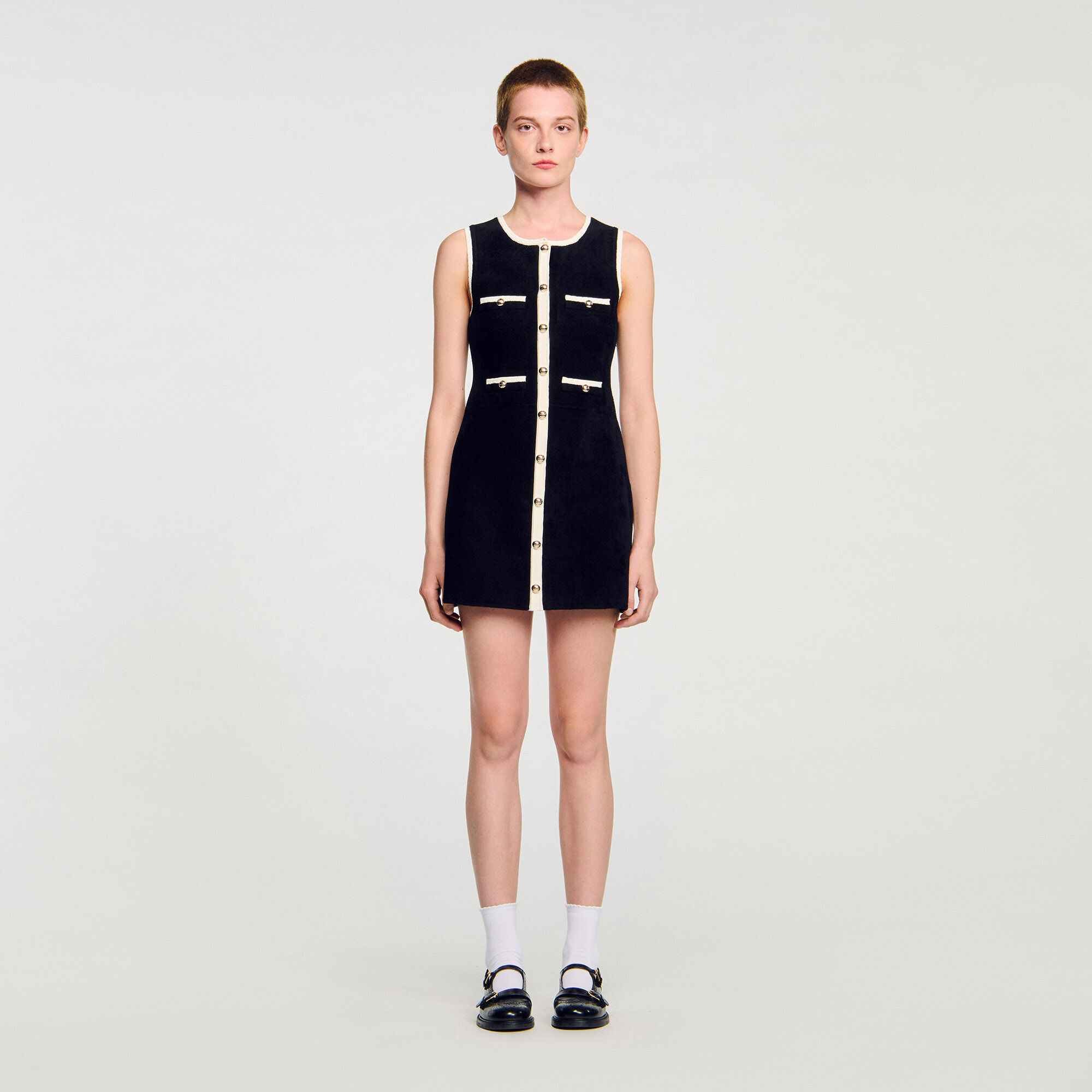 Short velvet knit dress