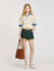 Two-tone drawstring waist shorts