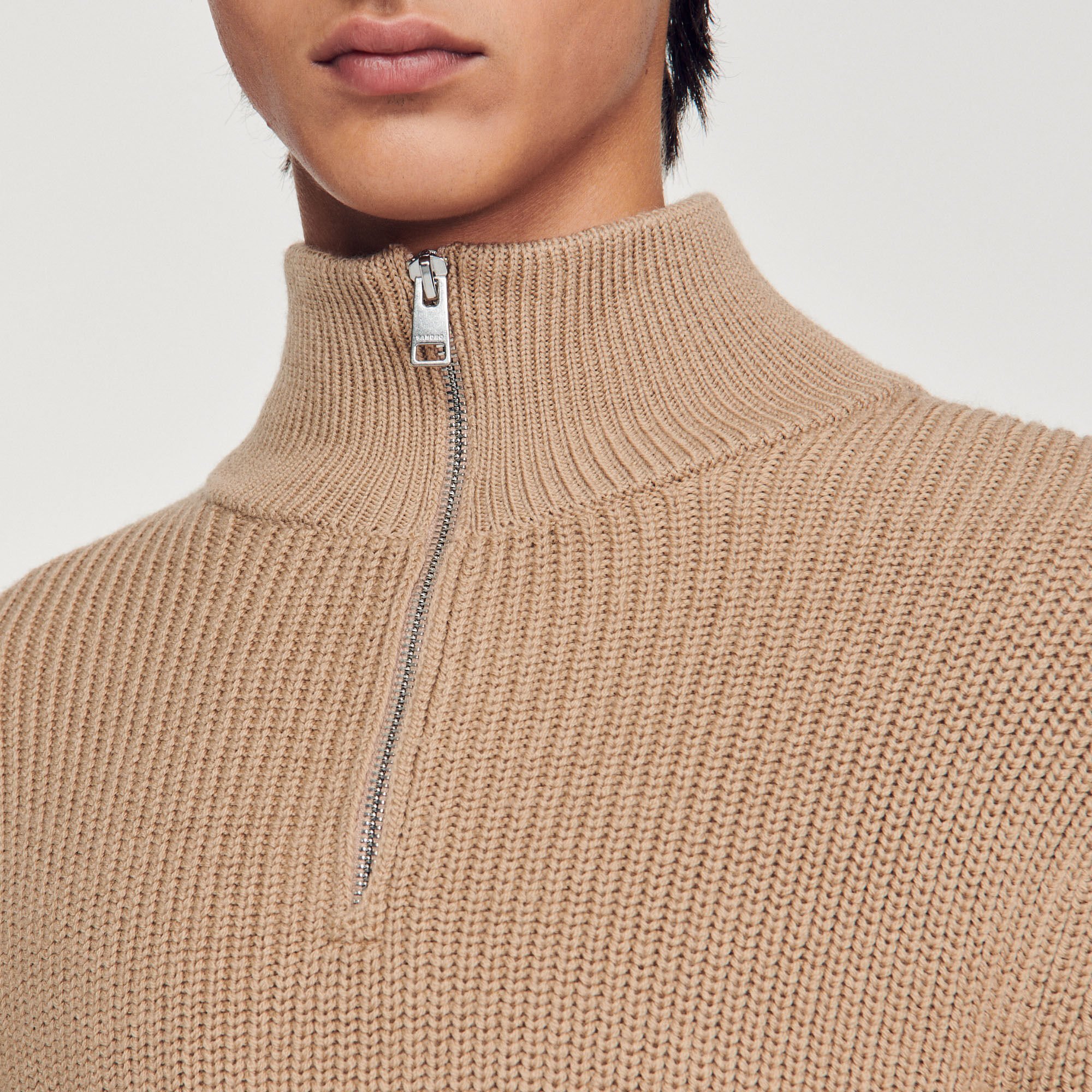 Trucker-neck sweater