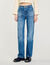 Flared faded jeans