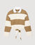 Striped polo-neck T-shirt