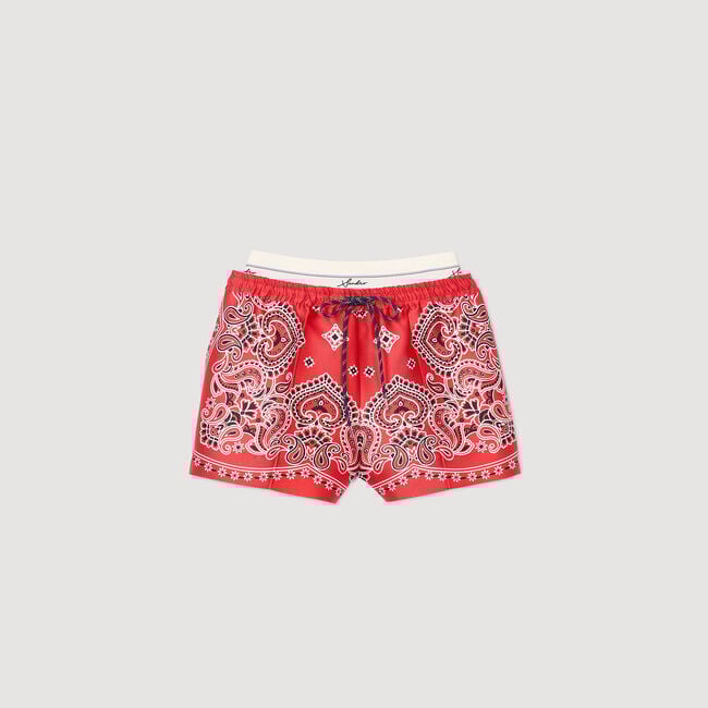 Bandana print shorts