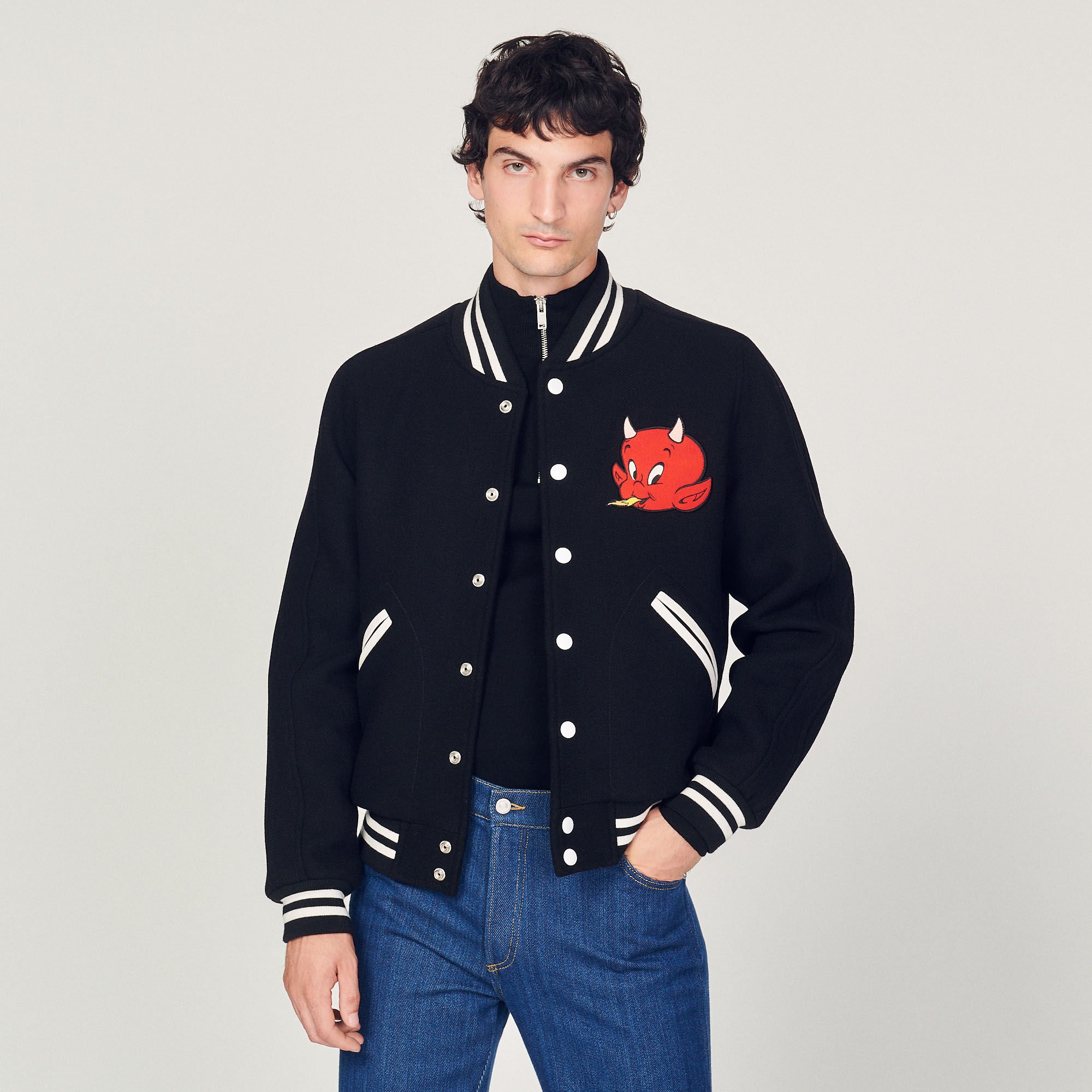 Hot Stuff wool cloth varsity jacket