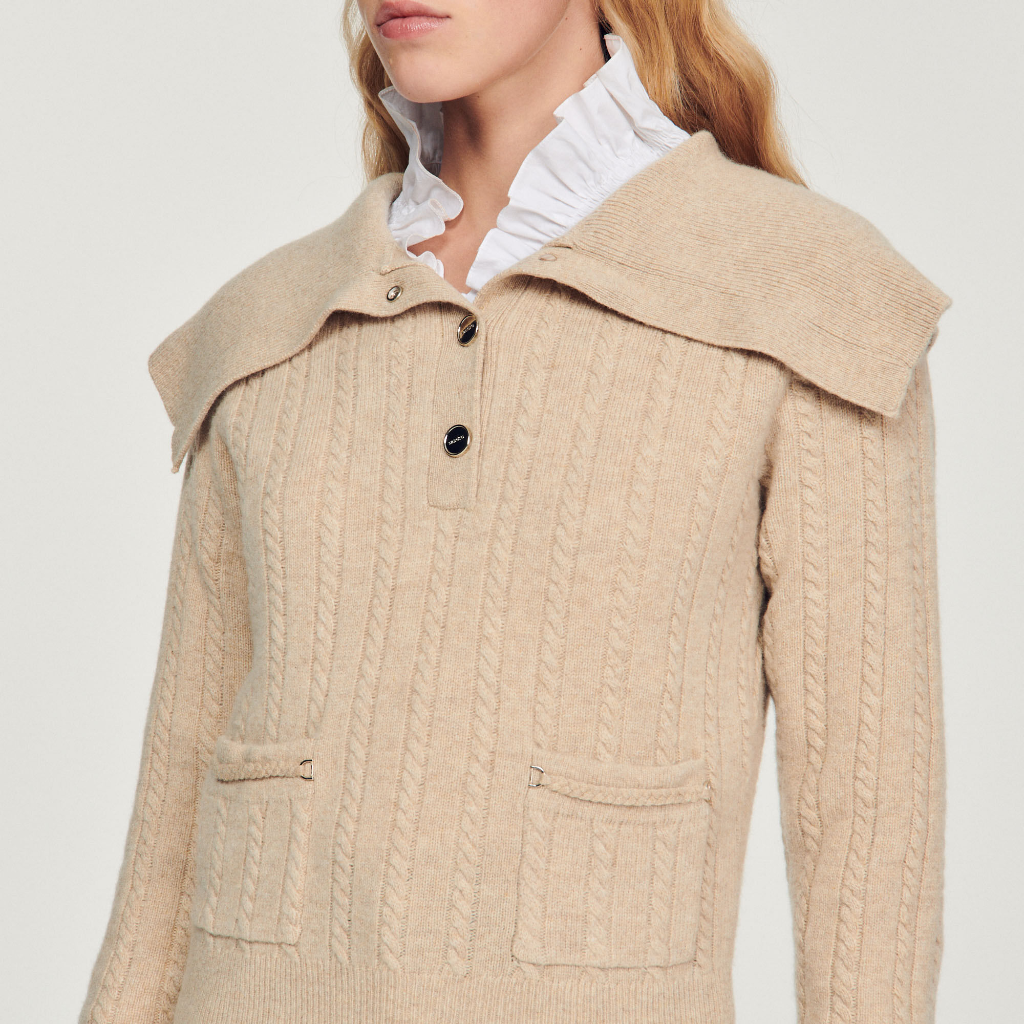 Cropped knit sweater