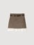 Short skirt with frill and belt