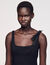 Long dual-material dress