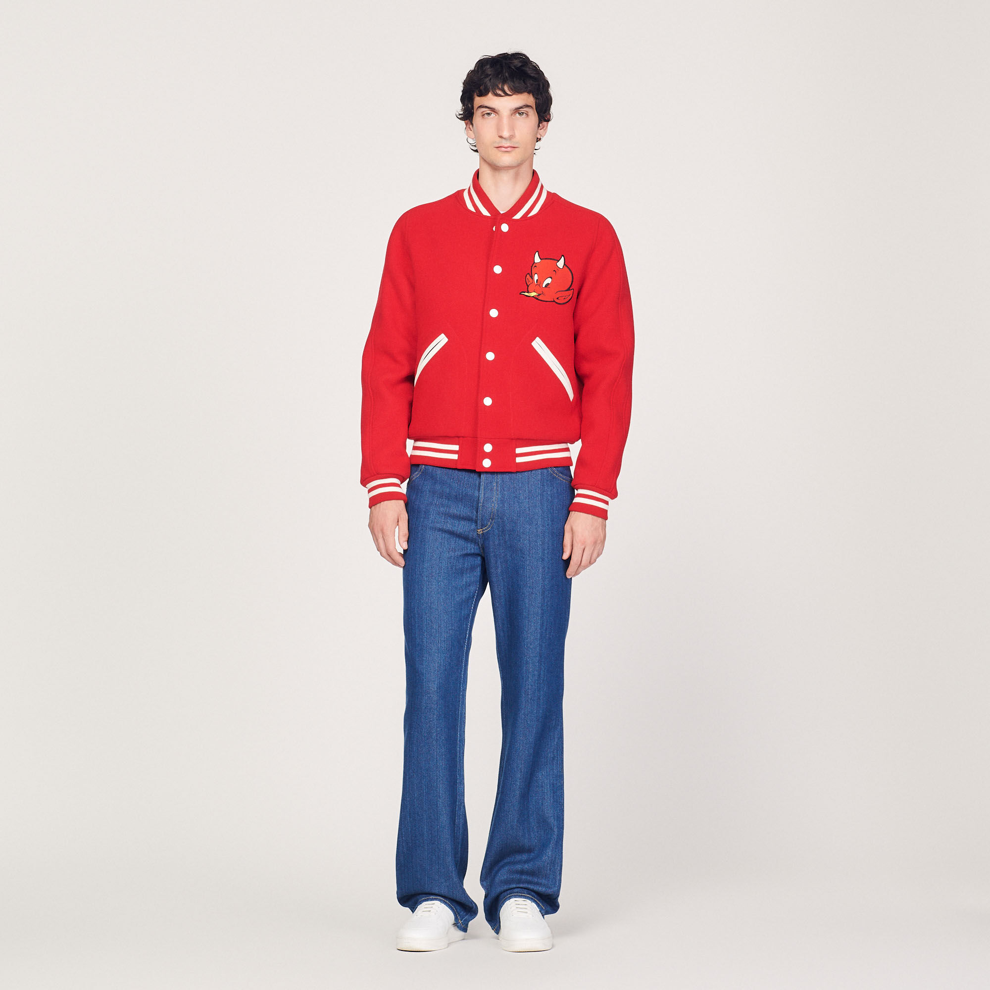Sandro paris varsity jacket on sale