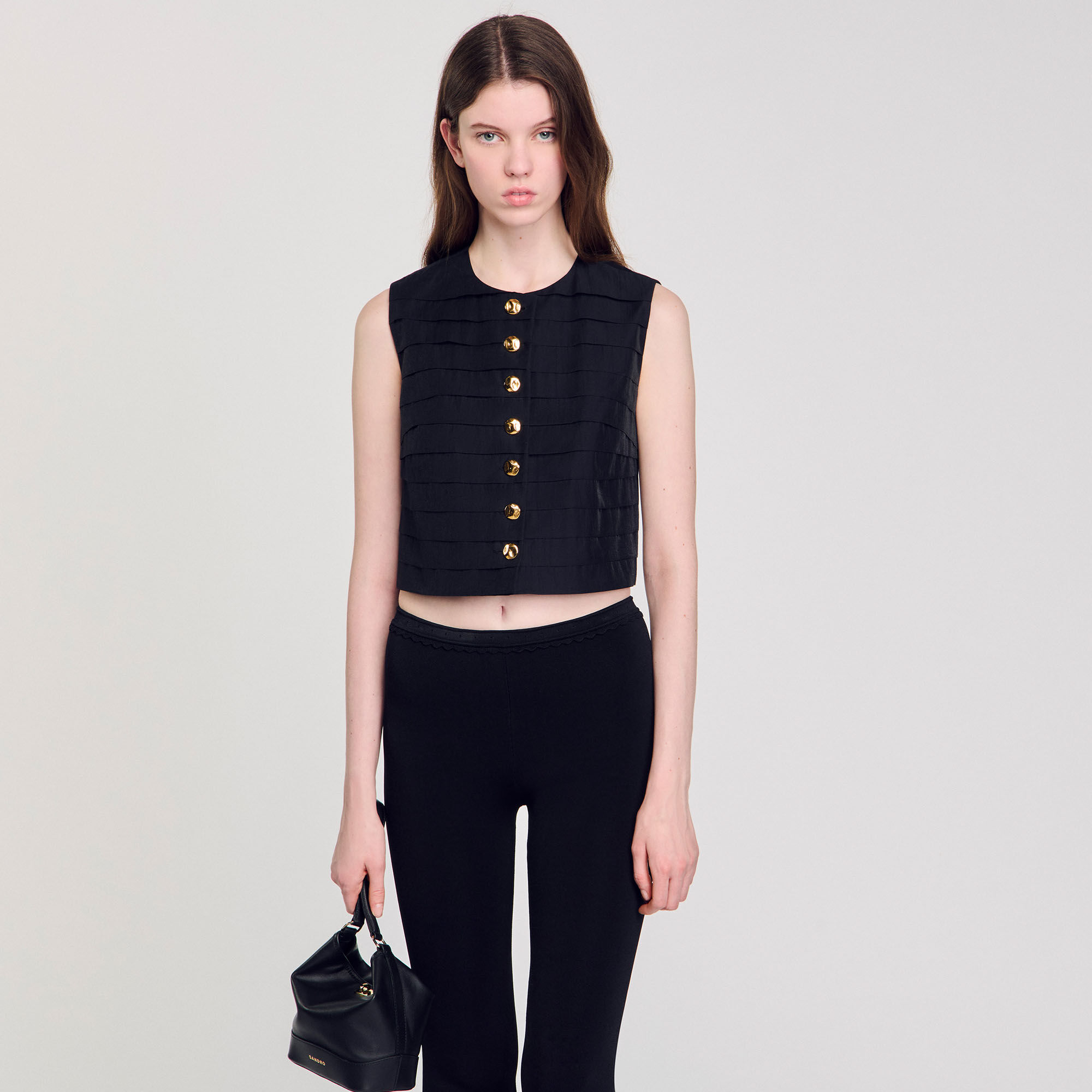 Pleated crop top
