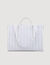 Striped canvas tote bag