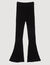 Flared velour knit trousers
