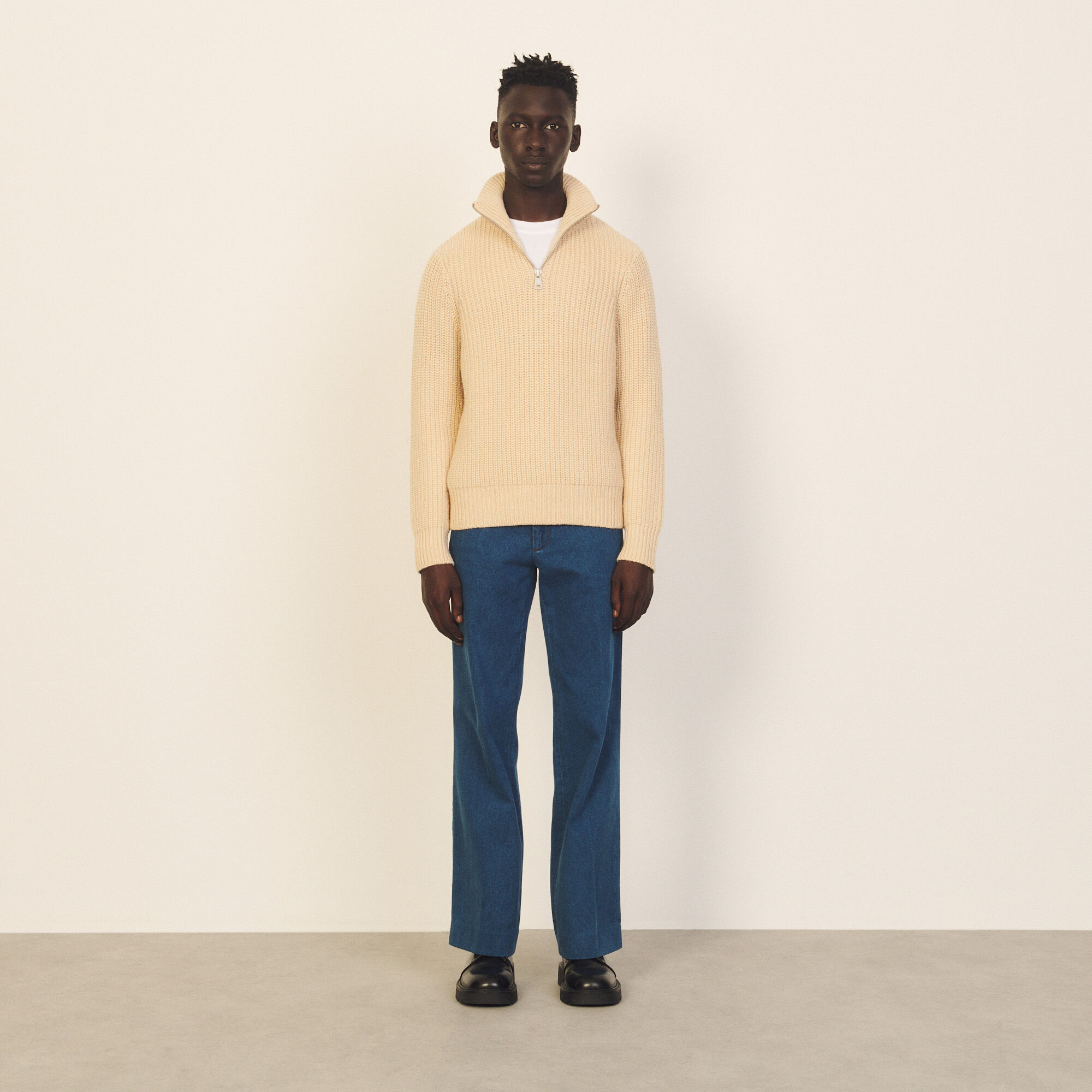 Trucker-neck sweater