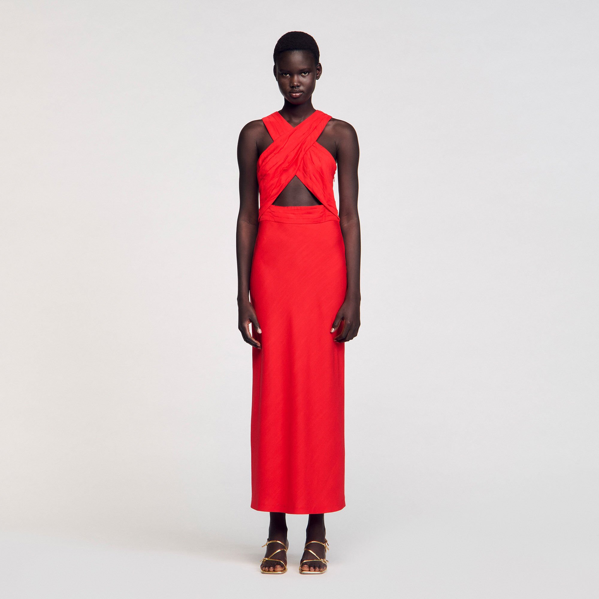 Long wraparound dress