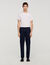 Elasticated straight-leg trousers