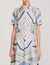 Spiral-motif silk midi dress
