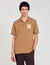 Polo shirt with flower patch