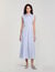 Stripy embroidered maxi dress