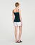 Two-tone knit vest top
