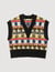 Sleeveless sweater with motif