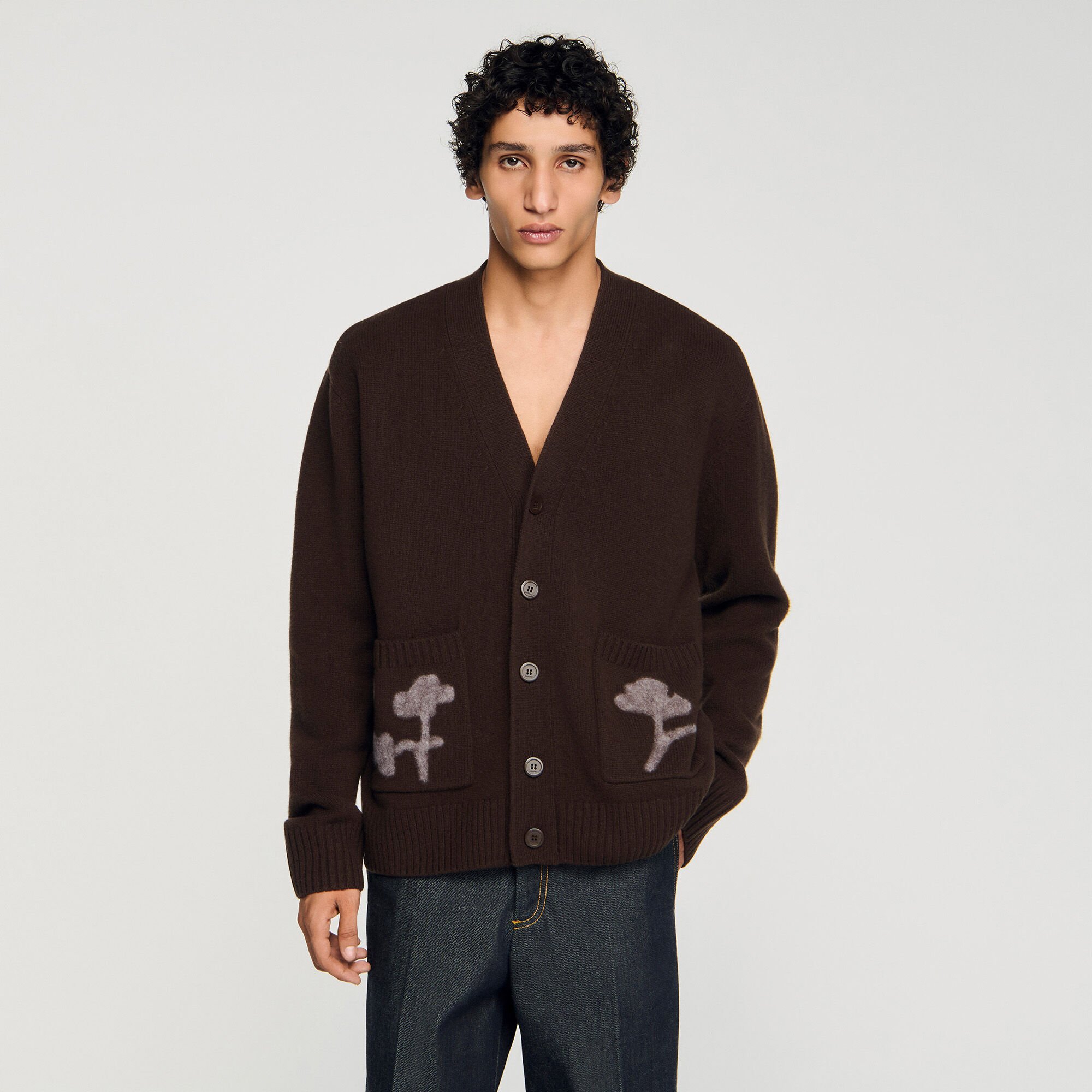 Floral pattern cardigan
