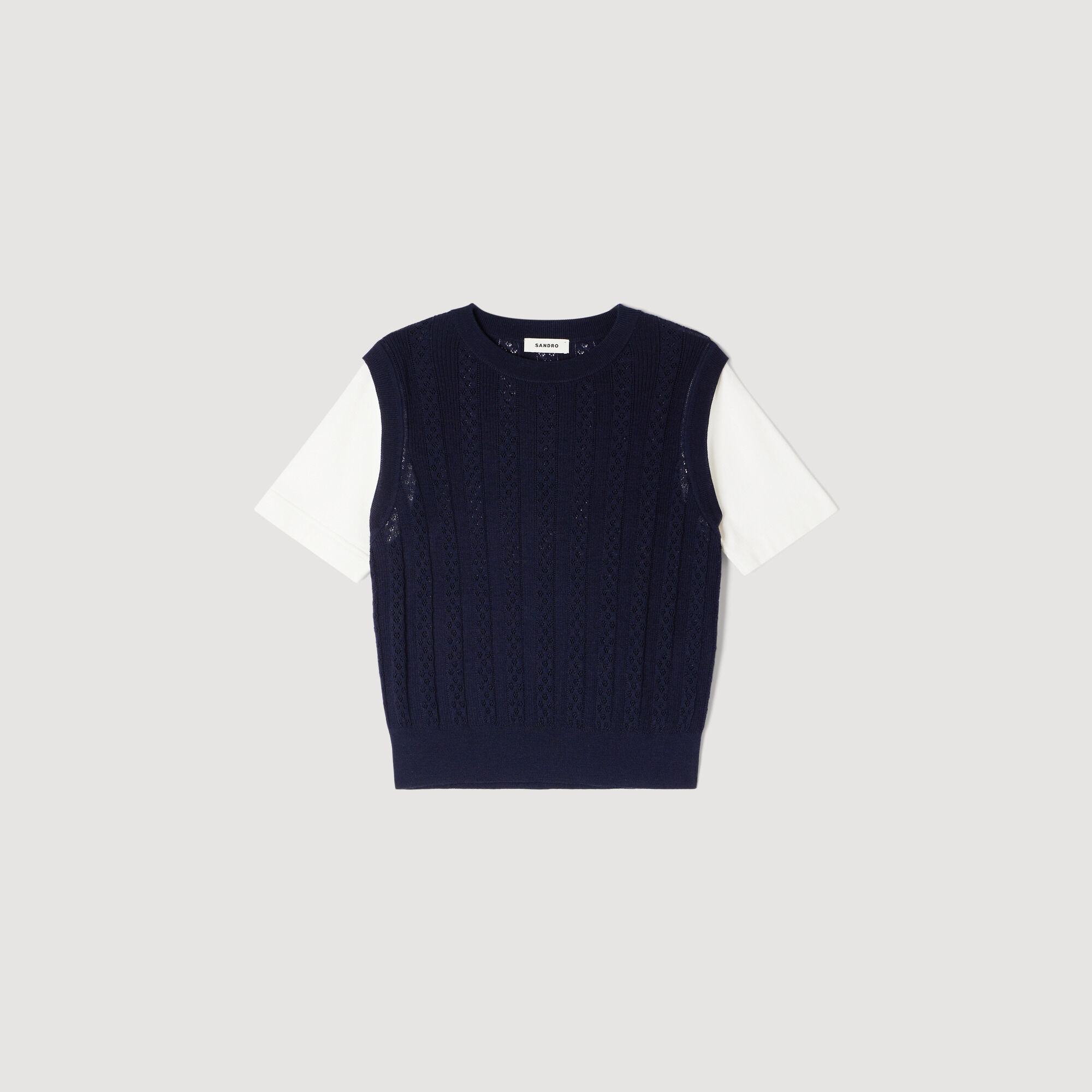 Pointelle knit jumper