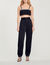 Satin trousers with embellished detail