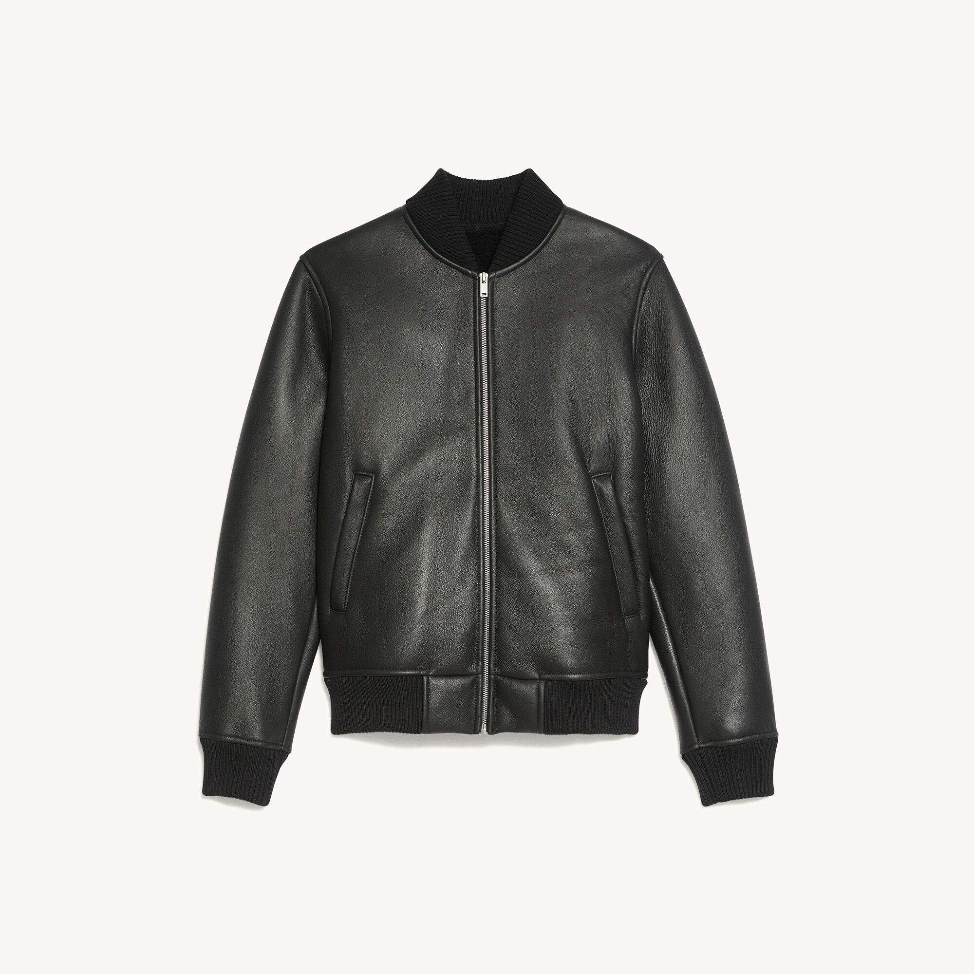 Sheepskin varsity jacket