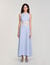 Striped maxi dress with lace