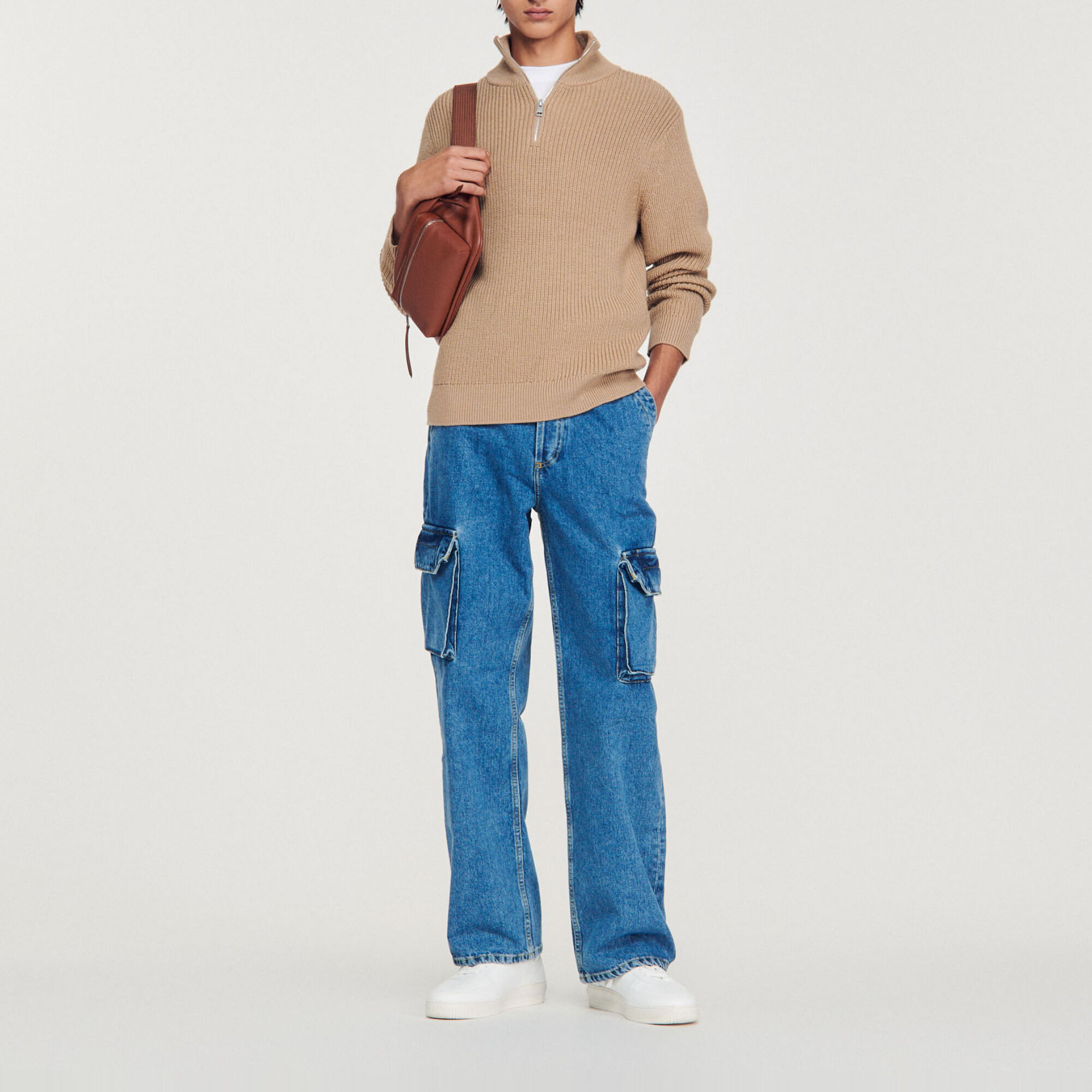 Trucker-neck sweater