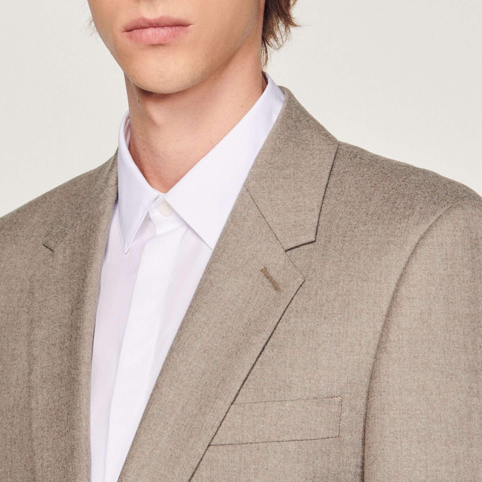 Flannel suit jacket