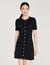 Button-up knit short dress