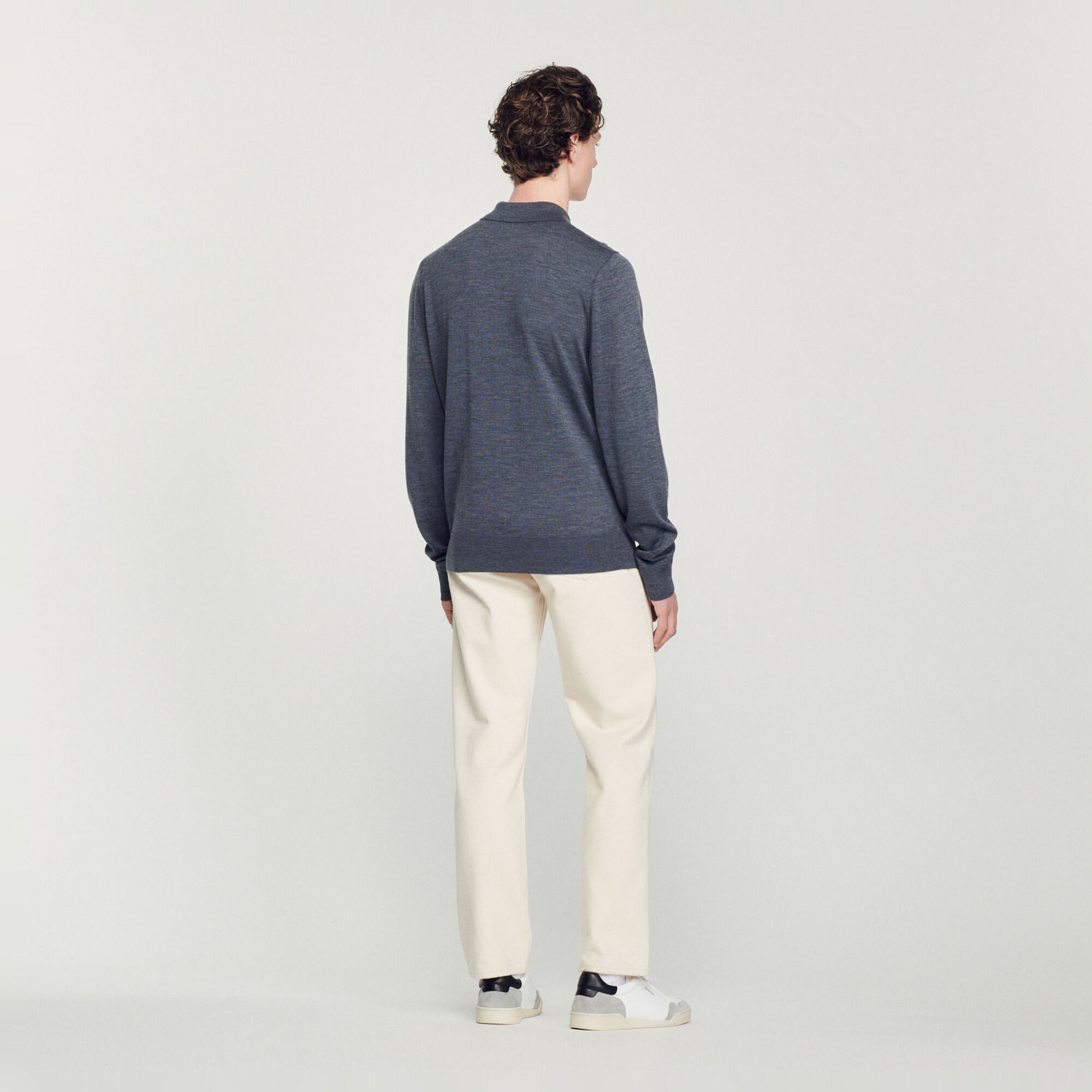 Merino wool polo shirt