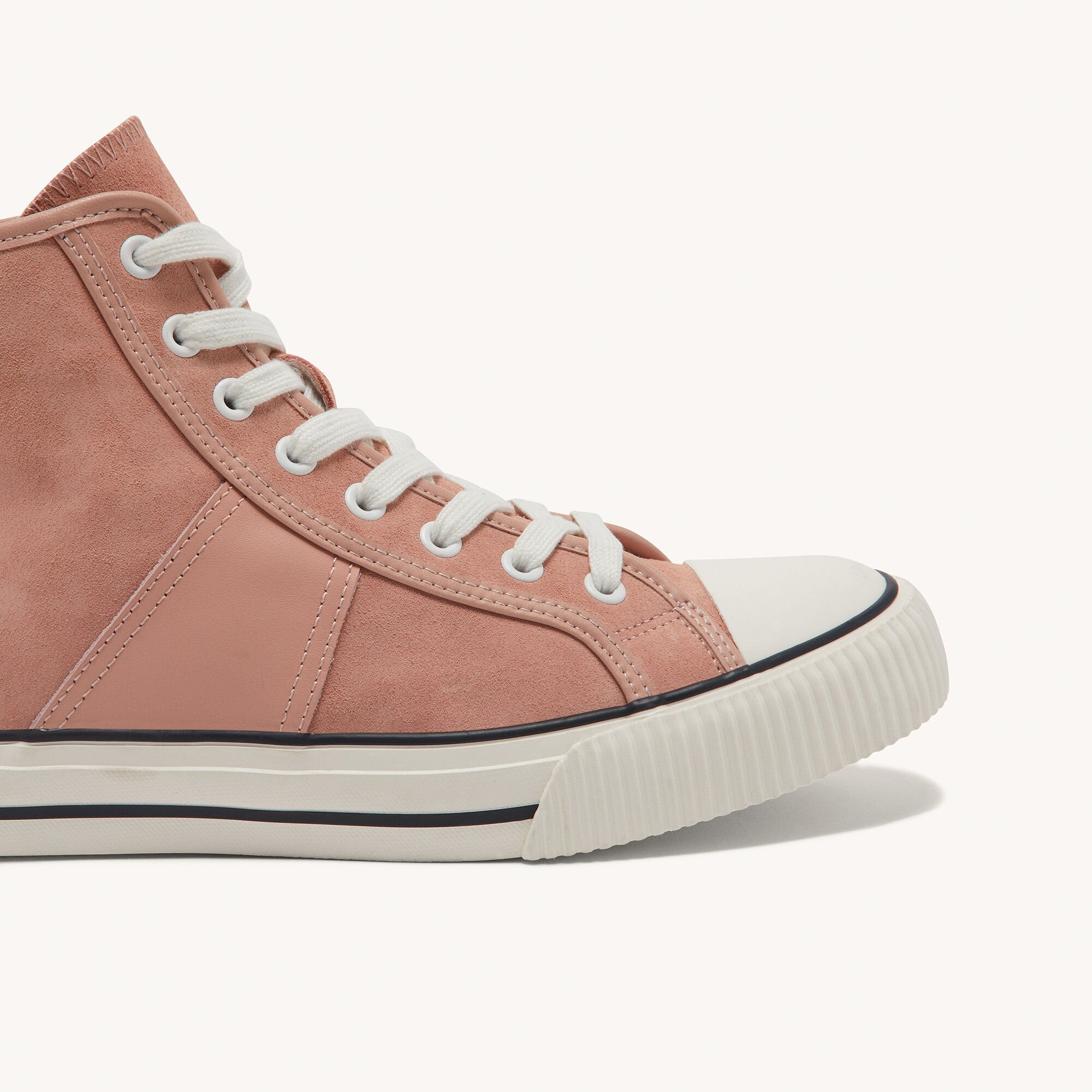 Leather high-top trainers
